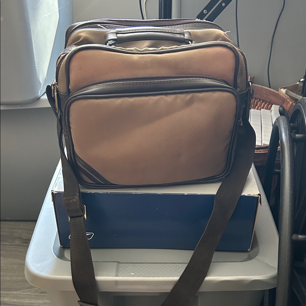 Classic Tan and Brown Camera Bag